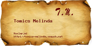 Tomics Melinda névjegykártya